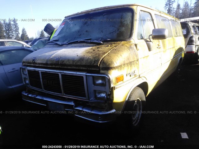 1G5EG25H1F7514250 - 1985 GMC RALLY WAGON G2500 YELLOW photo 2