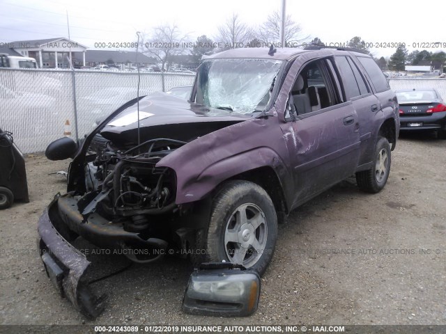 1GNDT13S762257009 - 2006 CHEVROLET TRAILBLAZER LS/LT PURPLE photo 2