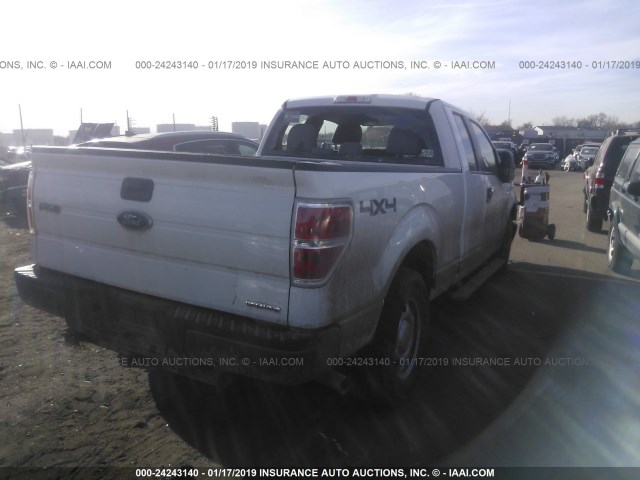 1FTFX1EF0DFC28687 - 2013 FORD F150 SUPER CAB WHITE photo 4