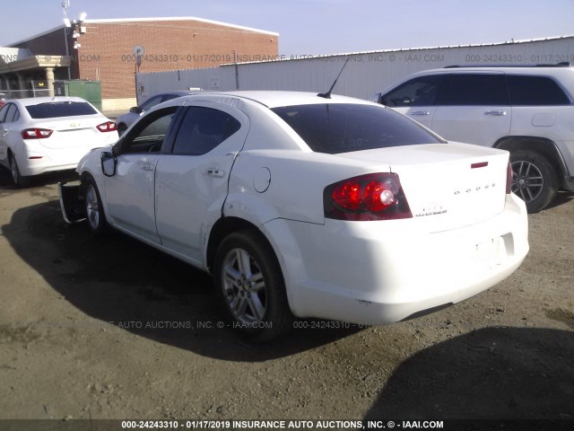 1B3BD1FB6BN523753 - 2011 DODGE AVENGER MAINSTREET WHITE photo 3