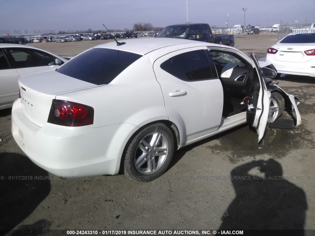 1B3BD1FB6BN523753 - 2011 DODGE AVENGER MAINSTREET WHITE photo 4