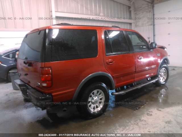 1FMPU16L21LB61603 - 2001 FORD EXPEDITION XLT RED photo 4