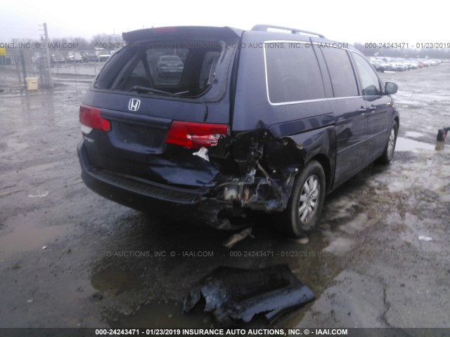 5FNRL38738B060689 - 2008 HONDA ODYSSEY EXL BLUE photo 6