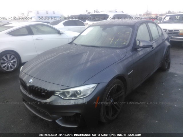 WBS8M9C58G5D31369 - 2016 BMW M3 GRAY photo 2