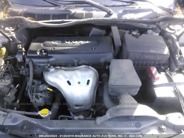 4T4BE46K88R020805 - 2008 TOYOTA CAMRY CE/LE/XLE/SE GRAY photo 10