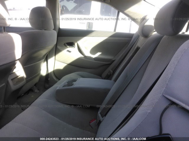 4T4BE46K88R020805 - 2008 TOYOTA CAMRY CE/LE/XLE/SE GRAY photo 8