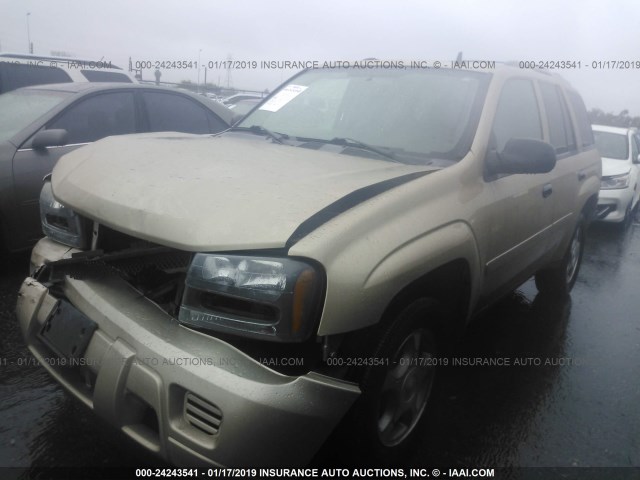 1GNDS13S372285393 - 2007 CHEVROLET TRAILBLAZER LS/LT GRAY photo 2