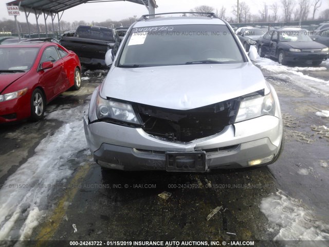 2HNYD28458H556784 - 2008 ACURA MDX TECHNOLOGY SILVER photo 6