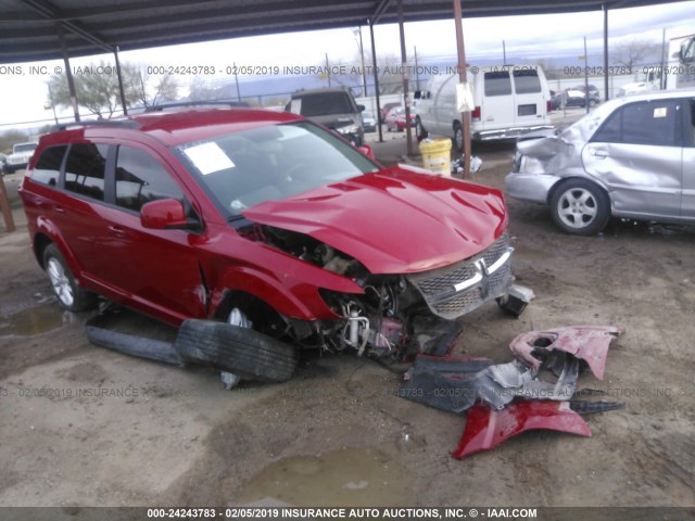 3C4PDCBG4HT675864 - 2017 DODGE JOURNEY SXT RED photo 1