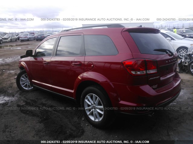 3C4PDCBG4HT675864 - 2017 DODGE JOURNEY SXT RED photo 3