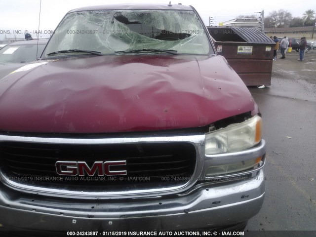 1GKEC13V45J169664 - 2005 GMC YUKON BURGUNDY photo 6