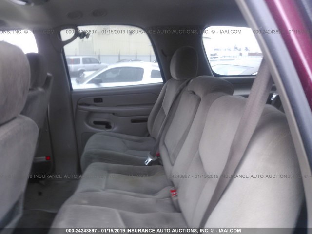 1GKEC13V45J169664 - 2005 GMC YUKON BURGUNDY photo 8