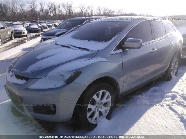 JM3ER293470135357 - 2007 MAZDA CX-7 SILVER photo 2