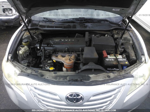4T1BE46K37U103969 - 2007 TOYOTA CAMRY NEW GENERAT CE/LE/XLE/SE SILVER photo 10