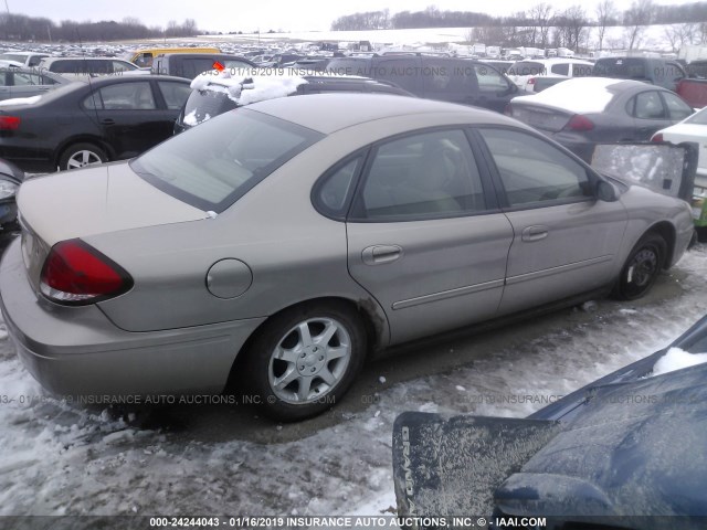 1FAFP56U67A131358 - 2007 FORD TAURUS SEL TAN photo 4