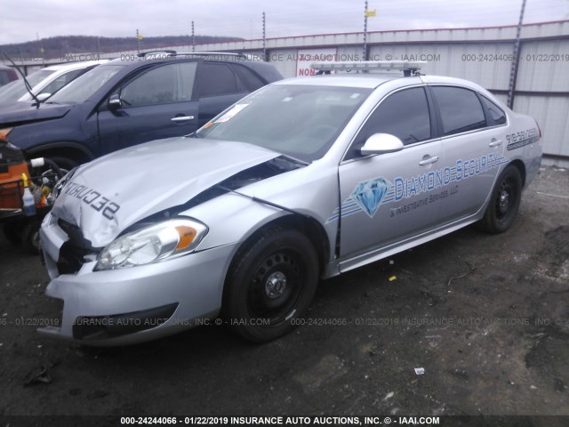 2G1WD5E34E1100007 - 2014 CHEVROLET IMPALA LIMITED POLICE SILVER photo 2