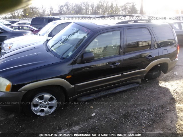 4F2CZ041X4KM33373 - 2004 MAZDA TRIBUTE LX BLACK photo 6