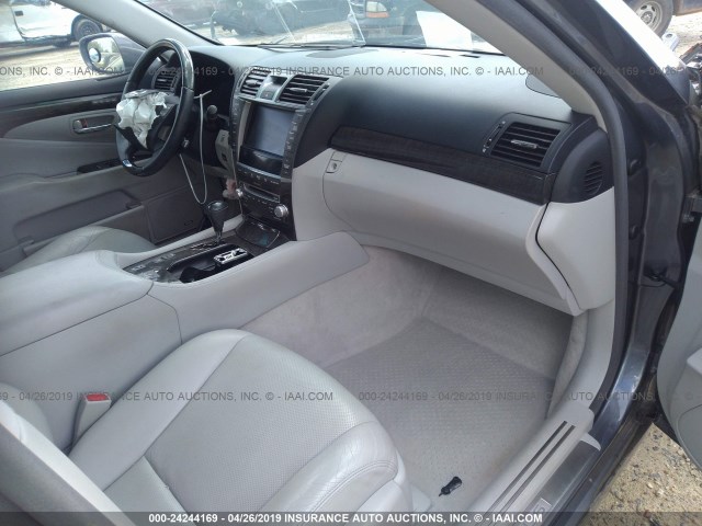 JTHBL5EF7C5108535 - 2012 LEXUS LS 460 GRAY photo 5