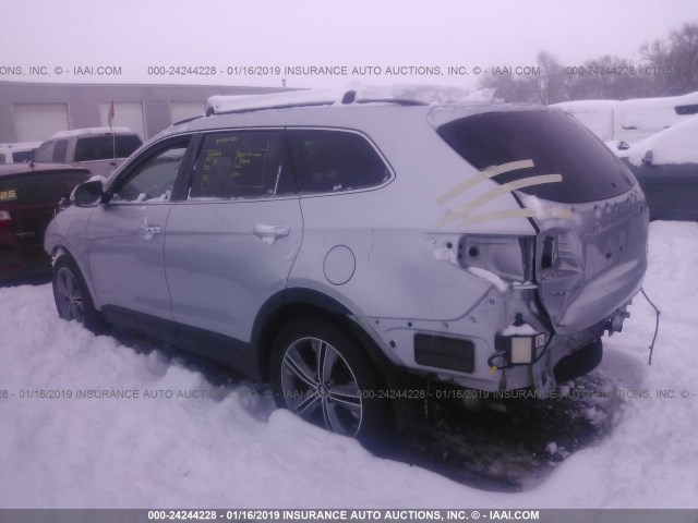 KM8SRDHF1FU110082 - 2015 HYUNDAI SANTA FE GLS/LIMITED SILVER photo 3