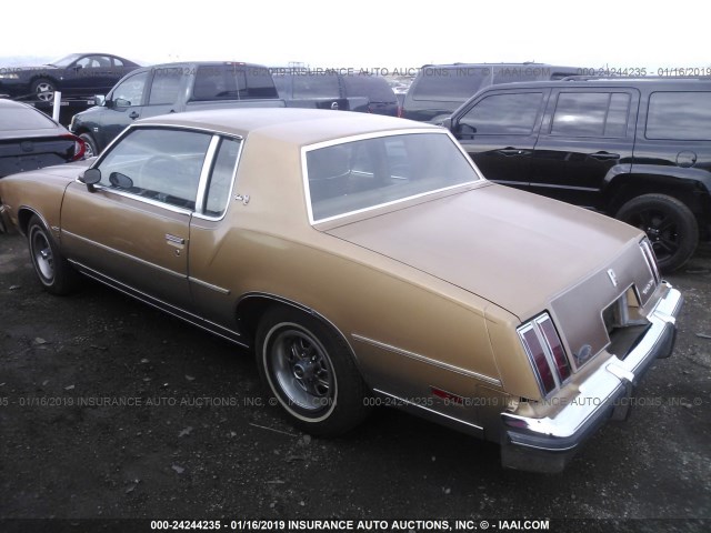 3K7NAM481571 - 1980 OLDSMOBILE CUTLASS COUPE  ORANGE photo 3