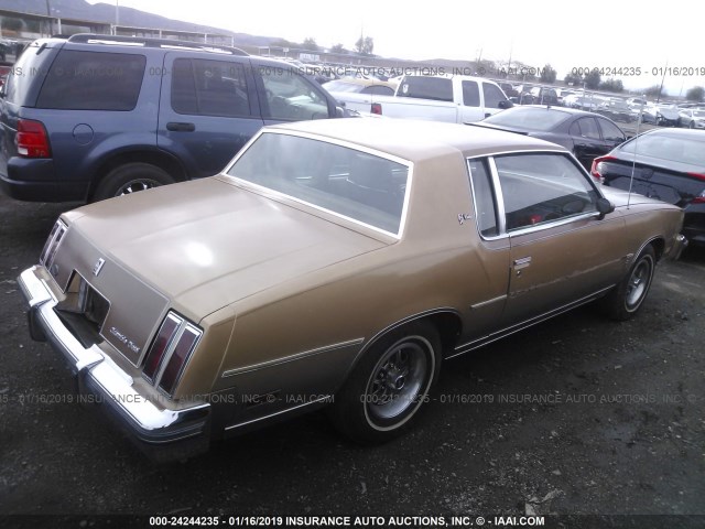 3K7NAM481571 - 1980 OLDSMOBILE CUTLASS COUPE  ORANGE photo 4