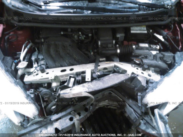 3N1CE2CP1FL439144 - 2015 NISSAN VERSA NOTE S/S PLUS/SV/SL/SR MAROON photo 10