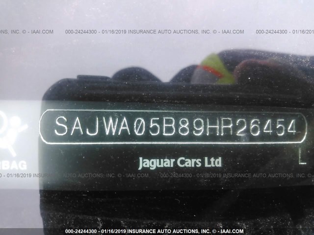 SAJWA05B89HR26454 - 2009 JAGUAR XF LUXURY BLACK photo 9