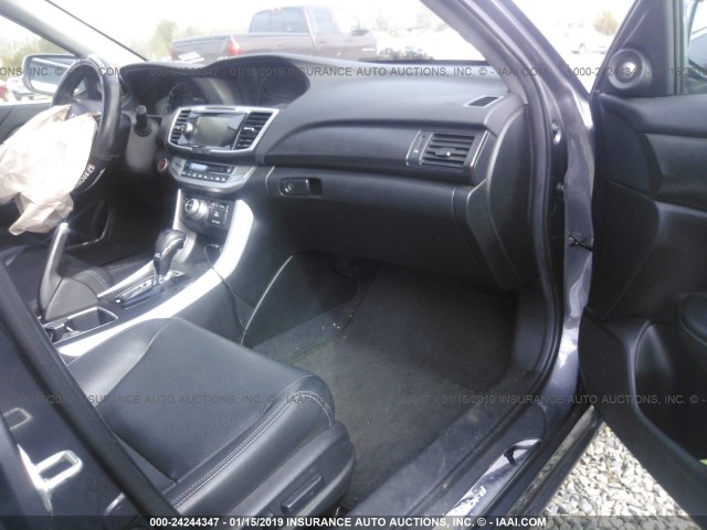 1HGCR6F7XFA011490 - 2015 HONDA ACCORD HYBRID/TOURING GRAY photo 5