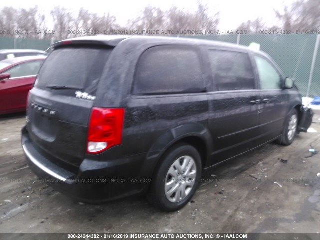 2C4RDGBG0GR388782 - 2016 DODGE GRAND CARAVAN SE BLACK photo 4