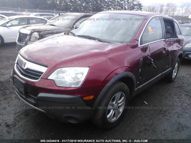 3GSDL43N29S512649 - 2009 SATURN VUE XE MAROON photo 2