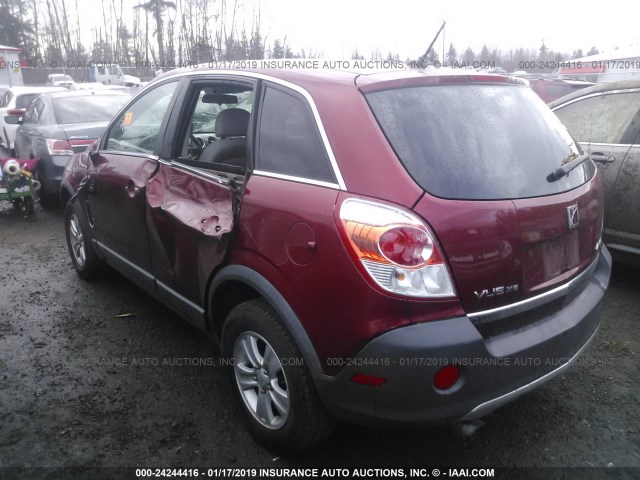 3GSDL43N29S512649 - 2009 SATURN VUE XE MAROON photo 3