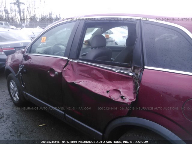 3GSDL43N29S512649 - 2009 SATURN VUE XE MAROON photo 6