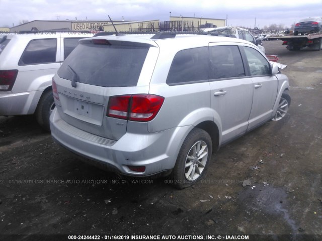 3C4PDCBG0ET121734 - 2014 DODGE JOURNEY SXT SILVER photo 4