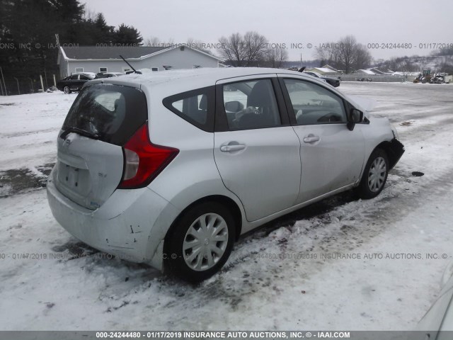 3N1CE2CP6FL350301 - 2015 NISSAN VERSA NOTE S/S PLUS/SV/SL/SR SILVER photo 4