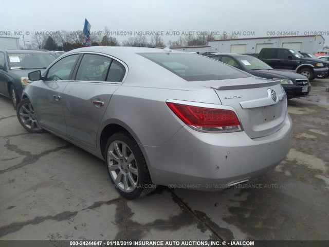 1G4GE5GDXBF161747 - 2011 BUICK LACROSSE CXS SILVER photo 3