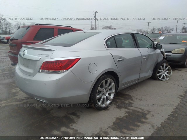 1G4GE5GDXBF161747 - 2011 BUICK LACROSSE CXS SILVER photo 4