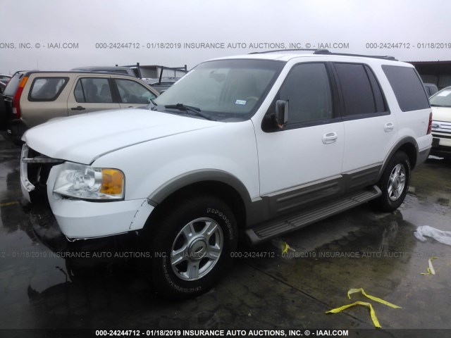 1FMPU17L33LC39551 - 2003 FORD EXPEDITION EDDIE BAUER WHITE photo 2