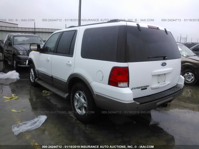 1FMPU17L33LC39551 - 2003 FORD EXPEDITION EDDIE BAUER WHITE photo 3