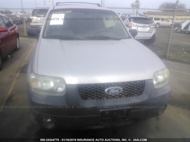 1FMCU03176KC93877 - 2006 FORD ESCAPE XLT SILVER photo 6