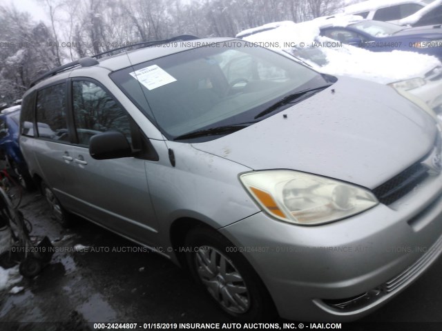 5TDZA23C95S359874 - 2005 TOYOTA SIENNA CE/LE SILVER photo 1