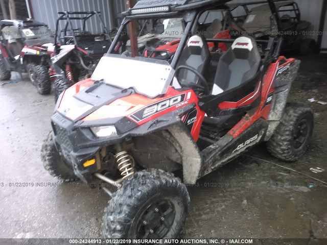 3NSVBE876FF379772 - 2015 POLARIS RZR S 900 EPS RED photo 2