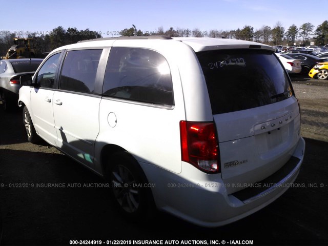 2C4RDGCGXGR210506 - 2016 DODGE GRAND CARAVAN SXT WHITE photo 3