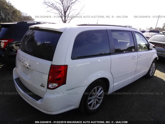 2C4RDGCGXGR210506 - 2016 DODGE GRAND CARAVAN SXT WHITE photo 4