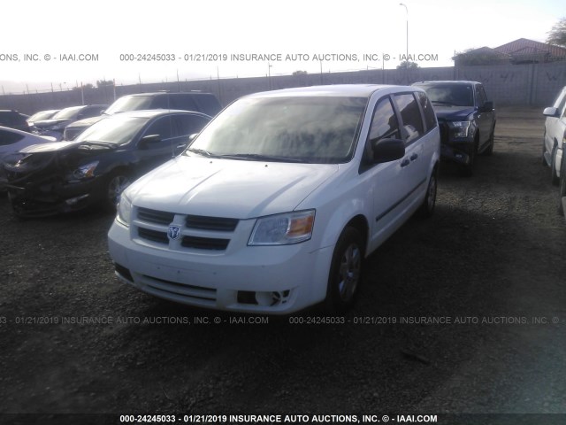 2D8HN44H48R719766 - 2008 DODGE GRAND CARAVAN SE WHITE photo 2