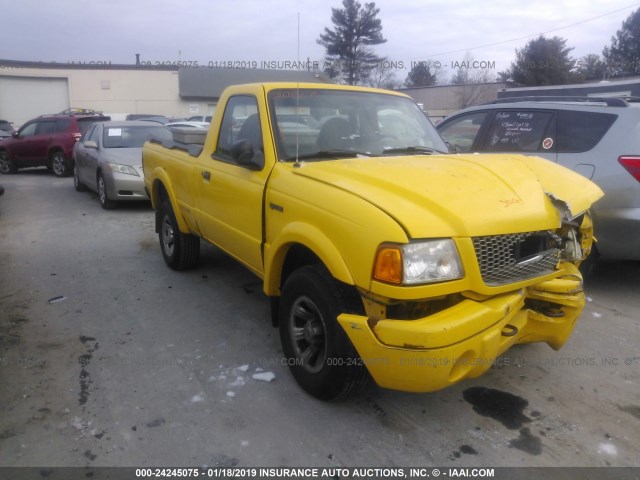 1FTYR10U01TA70650 - 2001 FORD RANGER YELLOW photo 1