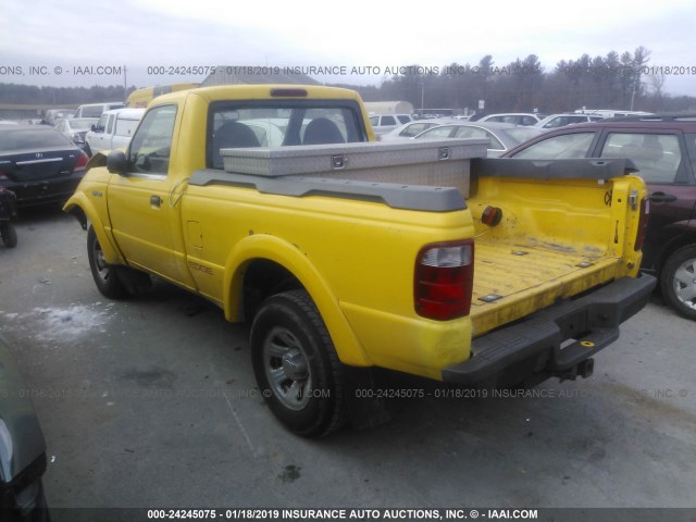 1FTYR10U01TA70650 - 2001 FORD RANGER YELLOW photo 3