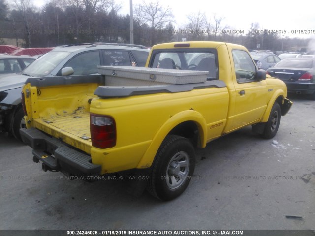 1FTYR10U01TA70650 - 2001 FORD RANGER YELLOW photo 4