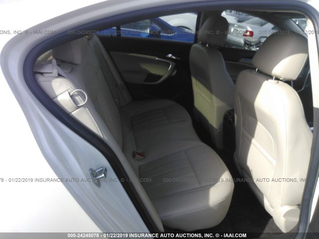 2G4GS5EV9D9183271 - 2013 BUICK REGAL PREMIUM WHITE photo 8