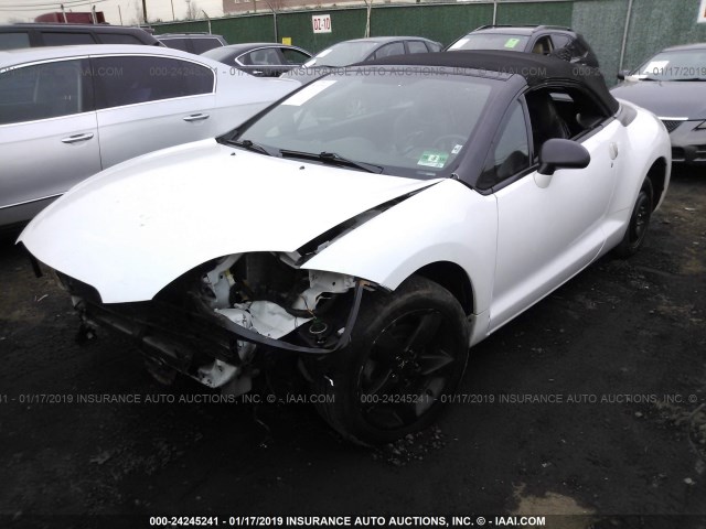 4A3AL25F98E012146 - 2008 MITSUBISHI ECLIPSE SPYDER GS WHITE photo 2