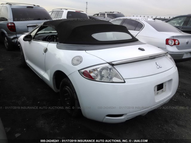 4A3AL25F98E012146 - 2008 MITSUBISHI ECLIPSE SPYDER GS WHITE photo 3